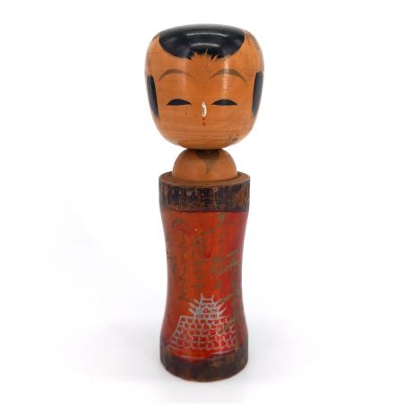 Muñeca japonesa de madera, KOKESHI VINTAGE, 15 cm