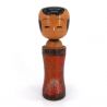 Bambola giapponese in legno, KOKESHI VINTAGE, 15 cm