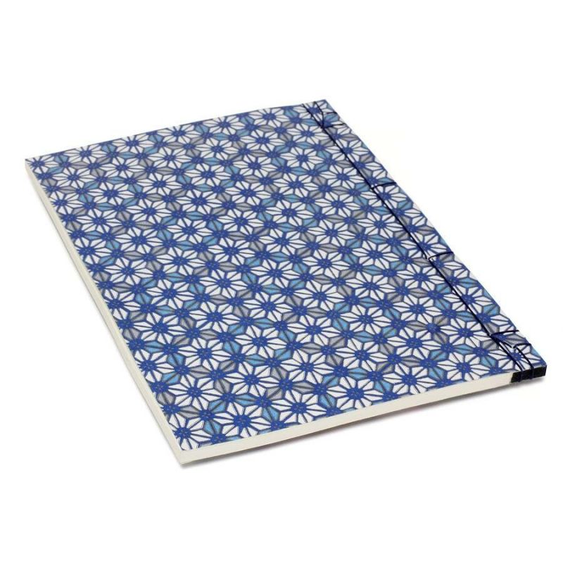 Cuaderno japonés con estampado de hojas de cáñamo - ASANOHA