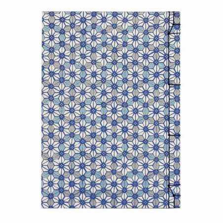 Carnet de notes japonais motif feuilles de Chanvre- ASANOHA