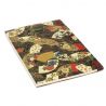 Libreta japonesa con estampado de abanicos de las cuatro estaciones con flores onduladas - HANA TO NAMI