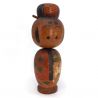 Bambola giapponese in legno, KOKESHI VINTAGE, 21cm