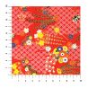 large sheet of Japanese paper, YUZEN WASHI, red, Maiko decoration pattern