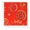 grande feuille papier japonais, YUZEN WASHI, rouge, motif feu d'artifice - HANABI