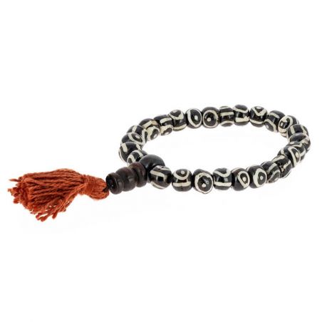 Knochen-Mala-Armband mit Symbol