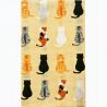 Tenugui Hand Towel, Alignment of Sitting Cats