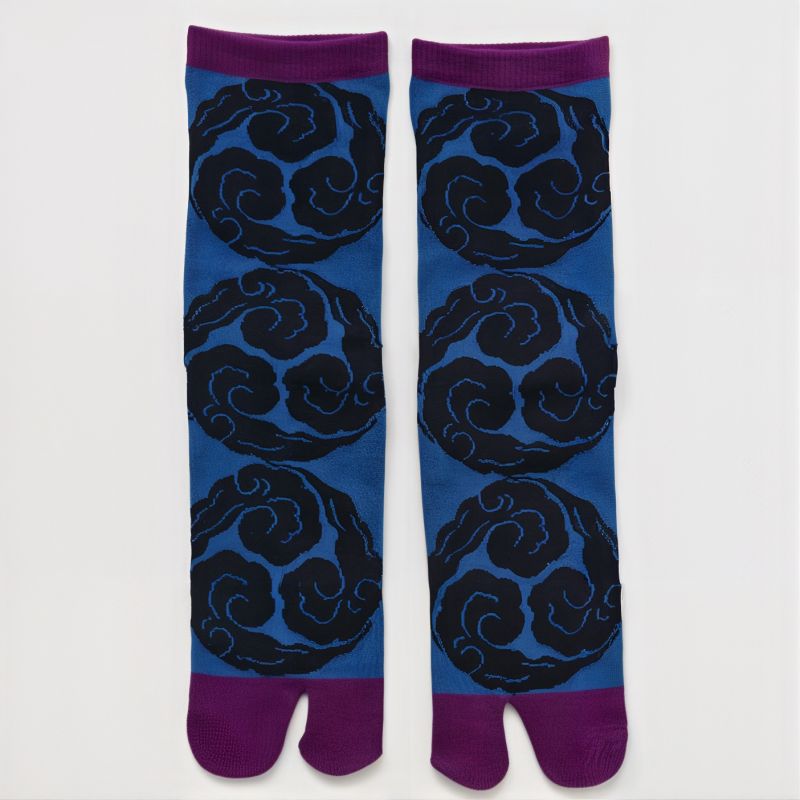 Chaussettes japonaises tabi, Chaussettes japonaises tabi, bleu , marche dans le ciel, 23-25 cm