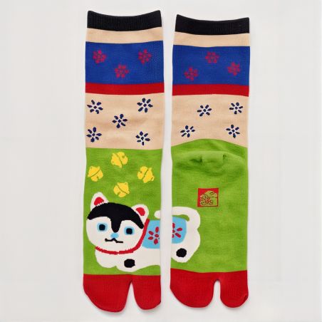 Calcetines tabi japoneses, perro, Inu Hariko, 23-25 ​​cm