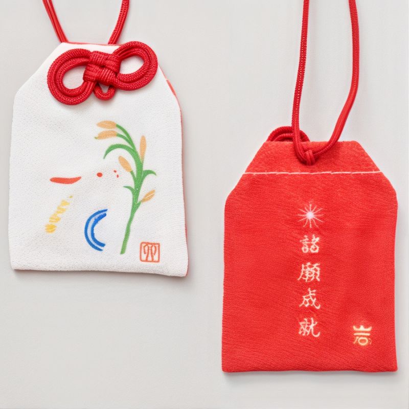 Amulette japonaise Omamori - signe zodiaque chinois du Lapin