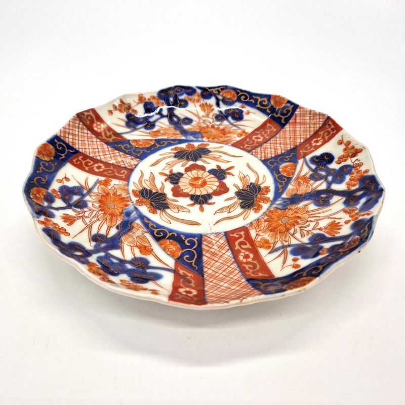 assiette ronde japonaise vintage, imari fin 19eme/début 20eme siecle