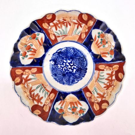 piatto rotondo vintage giapponese, imari del XIX secolo