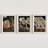 Triptychon japanischer Drucke, Utagawa Kuniyoshi,Soma no furudairi ni Masakado himegimi Takiyasha yojutsu o motte mikata o