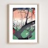 Stampa giapponese, Hiroshige Utagawa, Plum Garden a Kameido