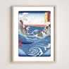 Grabado japonés, Hiroshige Provincia de Awa: Los torbellinos de Naruto