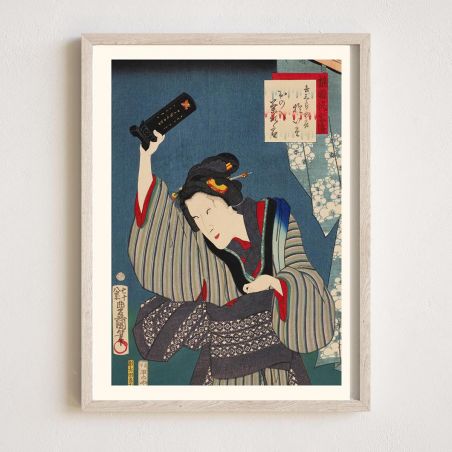 Japanischer Druck, Legendäre Rittergeschichten, Onoe Kikugoro, KUNISADA