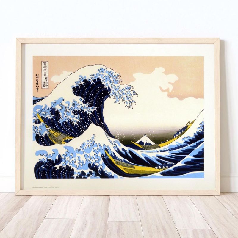 Japanese print, The Great Wave off Kanagawa, HOKUSAI