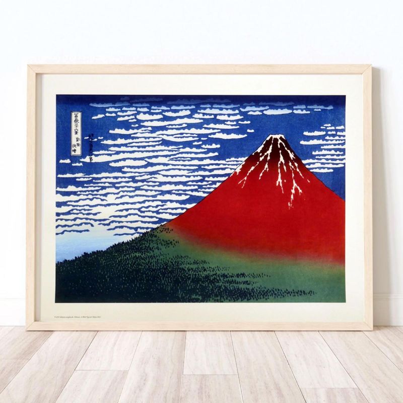 Japanese print, Mount Fuji on a clear day, HOKUSAI