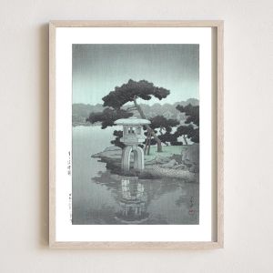 Kawase Hasui Druckreproduktion, Mond über Kiyosumi-Garten, Tsuki no Kiyosumien