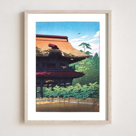 Print reproduction of Kawase Hasui, Kenchoji Temple, Kamara