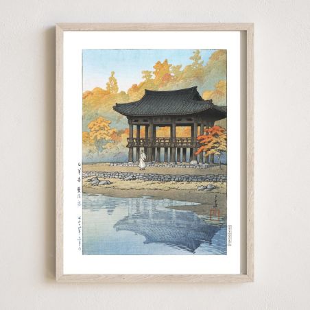 Druck Reproduktion von Kawase Hasui, Sanggye-Pavillon, Paekyang-Tempel, Byakuyoji Sokeikaku