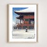 print reproduction of Kawase Hasui, Clear sky after snow, Asakusa Kannon no yukibare