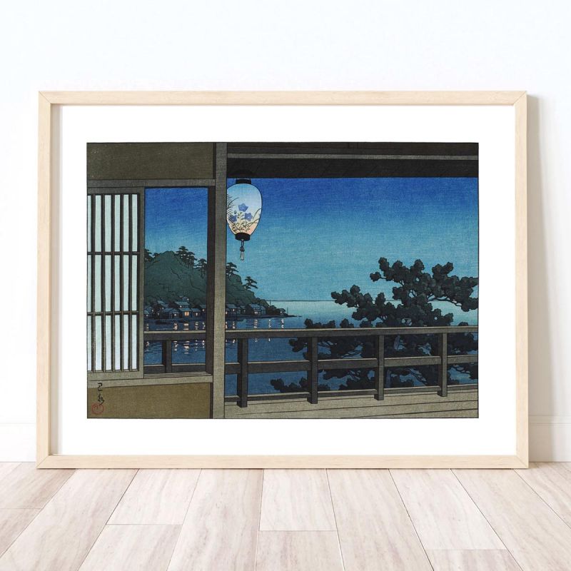 Druck Reproduktion von Kawase Hasui, Enoshima-Insel