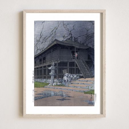 riproduzione a stampa di Kawase Hasui, Grotta Takkoku, Hiraizumi, Takkoku kutsu, Hiraizumi