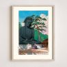 Reproduction d'estampe japonaise, Kawase Hasui Grand Bouddha à Kamakura - 1930