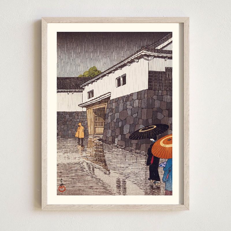 Japanese print, Uchiyamashita in Okayama, KAWASE HASUI