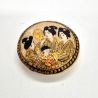 Vintage Satsuma button, late 19th century early 20th century - 3 geisha