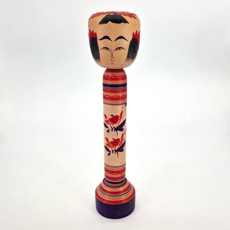 Bambola giapponese in legno, KOKESHI VINTAGE, 30 cm