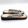 pair of japanese zori sandals, CHIKUSUI - AONAMI- Wave leaf pattern