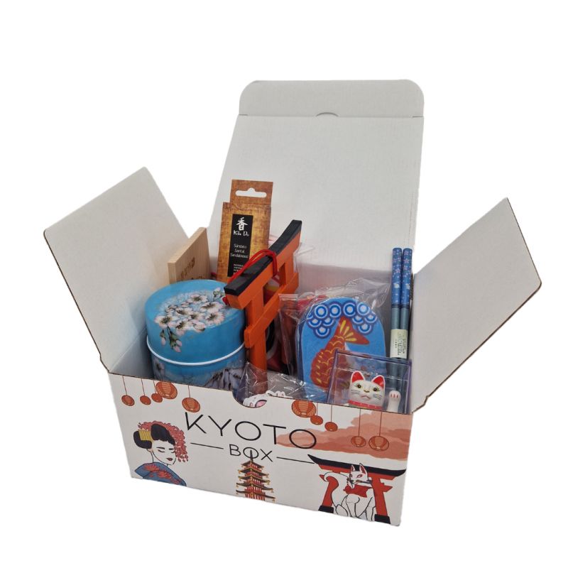 Kyoto Box, coffret cadeau 20 articles Japonais "Voyage à Kyoto"