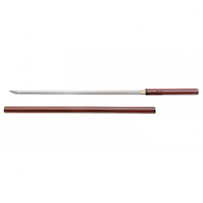 Straight Decorative Katana Blind Samurai - Blade 735mm - Wooden Handle - Scabbard