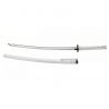 Decorative Katana White Samurai (non-sharpened) - 710mm Blade - Ray Skin Handle - Scabbard