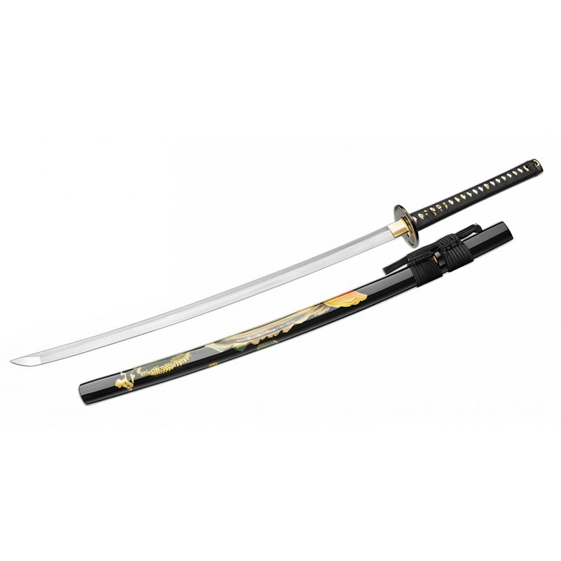 Katana Decorativa Fénix - Hoja de 700mm - Mango de Piel de Raya - Funda