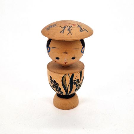 Piccola bambola giapponese in legno, KOKESHI VINTAGE