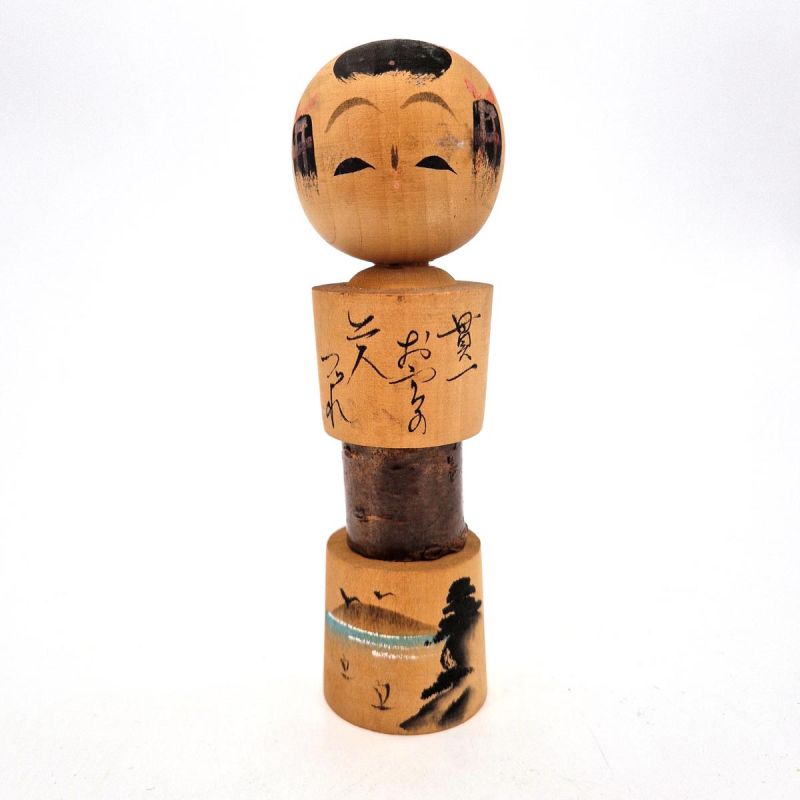 Piccola bambola giapponese in legno, KOKESHI VINTAGE