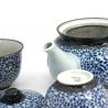 Tea set, ceramic teapot with removable filter and 2 cups - KARAKUSA