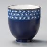 Japanische Keramik-Teetasse, dunkelblau, ASANOHA