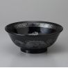 schwarze japanische Ramenschale silber Drachensilber KURO UWAGUSURI GIN RYÛMON