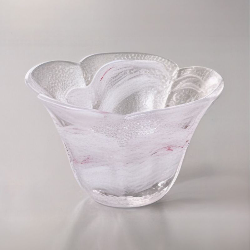 Kleine japanische Glasschale in Form einer Rose - HANA