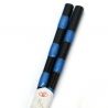 Pair of Japanese chopsticks in red or blue natural wood, WAKASA NURI ICHIBAN, 21 or 23 cm