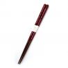 Pair of Japanese chopsticks in red or blue natural wood, WAKASA NURI DAIYANA, 21 or 23 cm