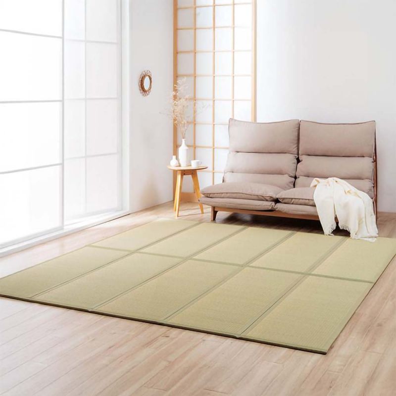 Tapis traditionnel japonais, natte paille de riz, Tatami Mat (Yumemi Tatami), 5 pans pliables