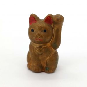 Figurina giapponese in porcellana raffigurante un gatto Manekineko, anni '50