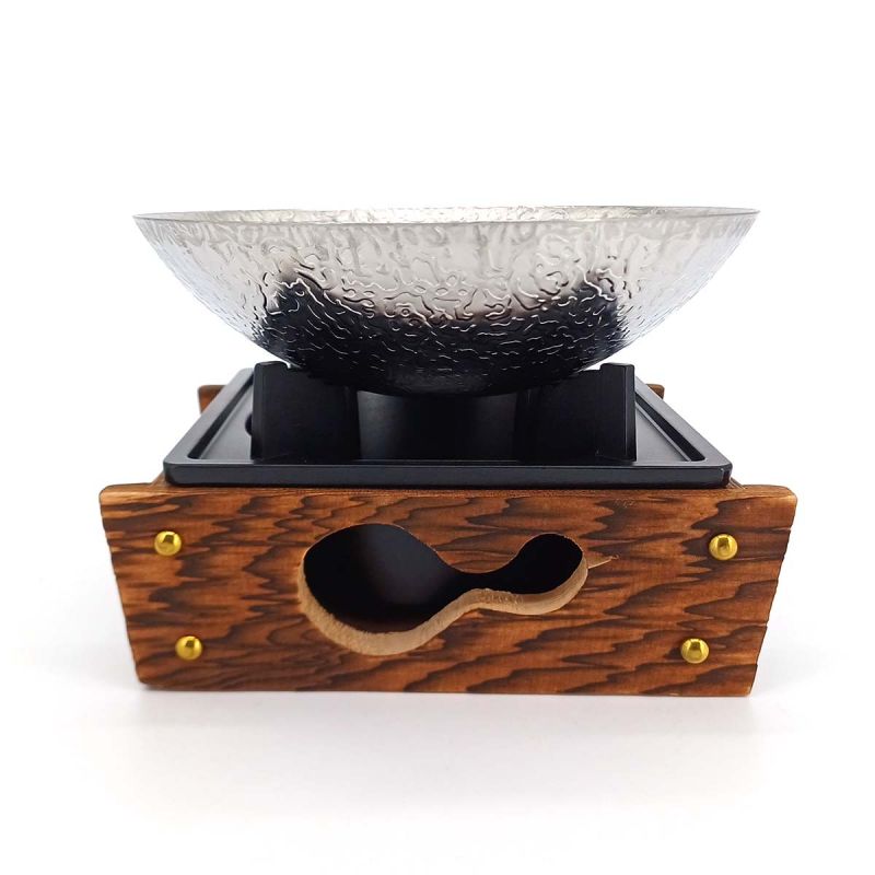 Hot plate, cast iron and square wood stove + cooking bowl