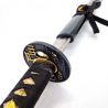 Samurai Damascus Decorative Katana - 710mm Damascus Blade - Ray Skin Handle - Sheath