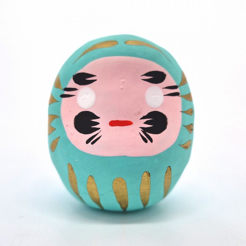 Japanese health green daruma doll, DARUMA, size of your choice