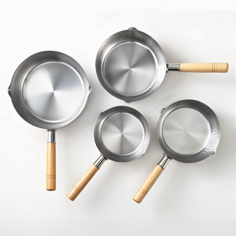 Stainless steel saucepan with spouts, YOSHIKAWA YUKIHIRA